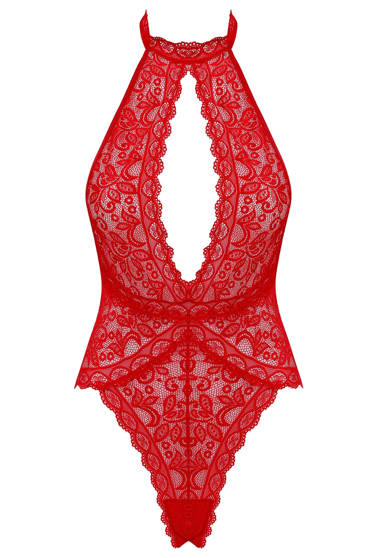 AmorbellaWomens Sexy Teddy Lingerie One Piece Lace Bodysuit