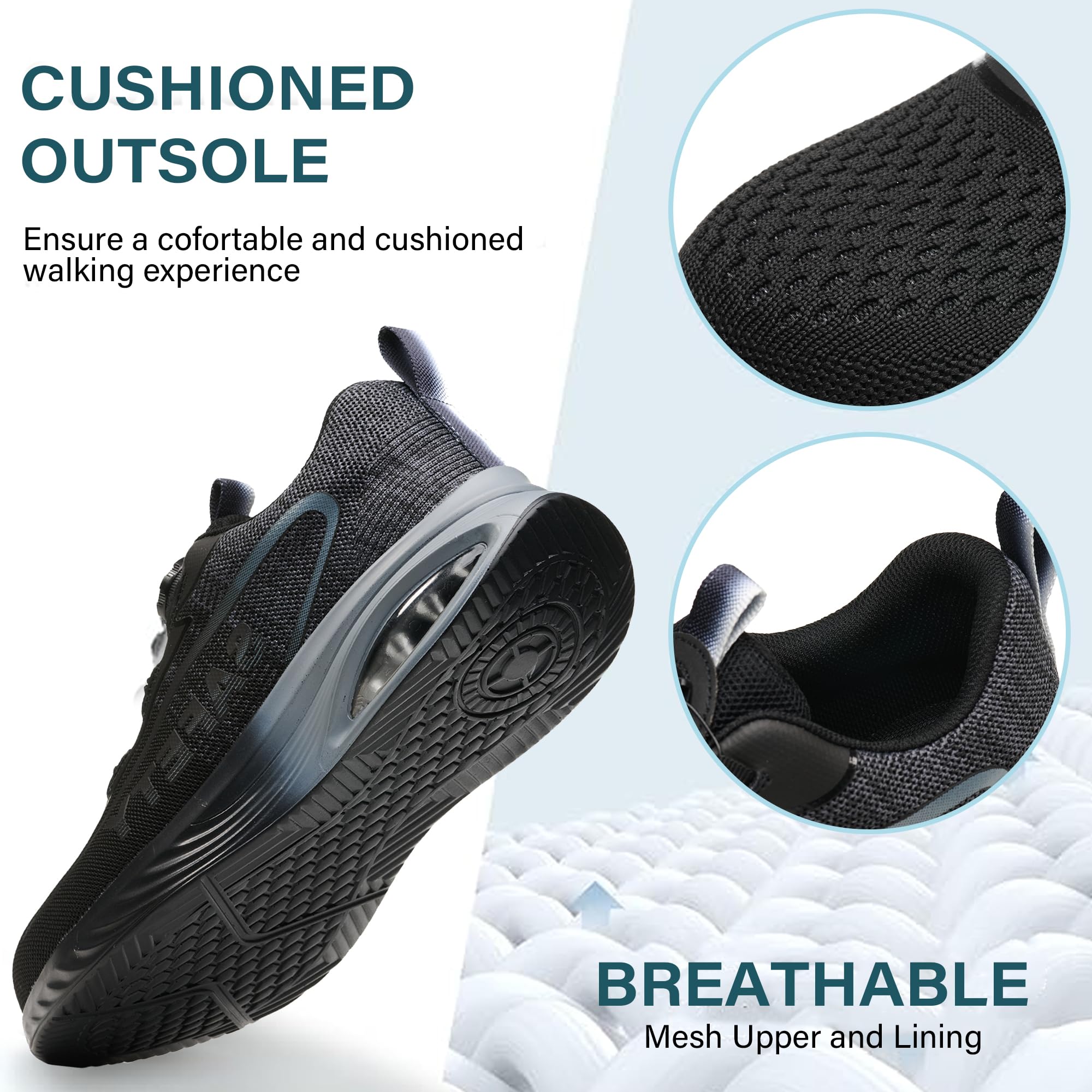 Zapatos de Seguridad para Hombre Zapatillas Trabajo Mujer Comodas Transpirable Ligero Calzado de Seguridad con Punteras de Acero Antideslizantes