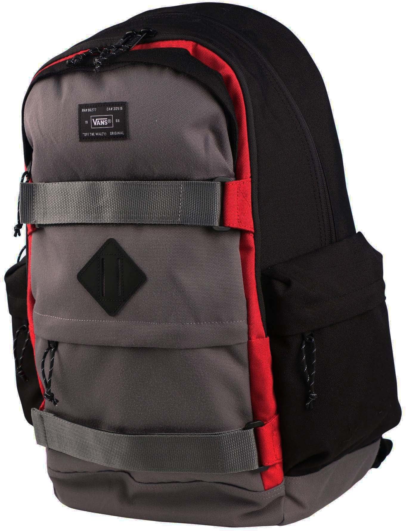 Vans Off The Wall Jetter Carry All Skate Backpack-Pewter/Black/Red