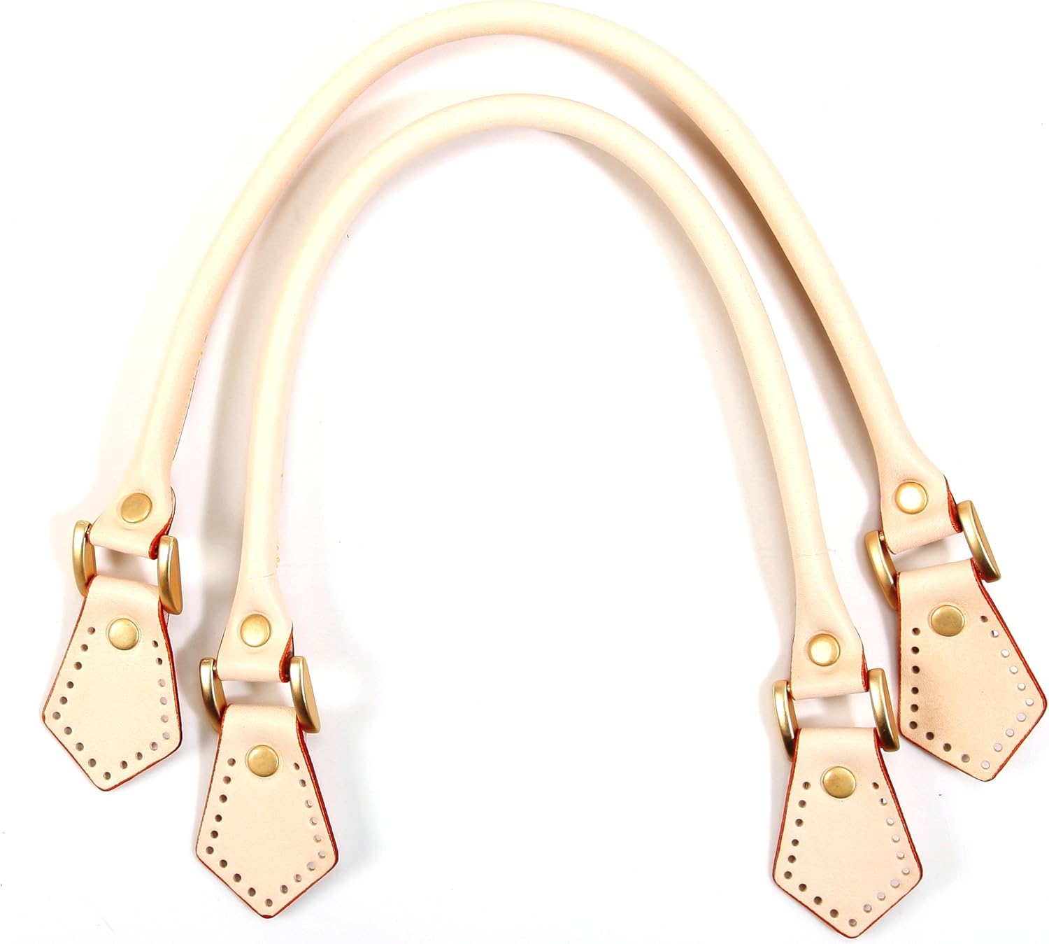 18.8" byhands 100% Genuine Leather Purse Handles, Tote Bag Strap (22-4701)