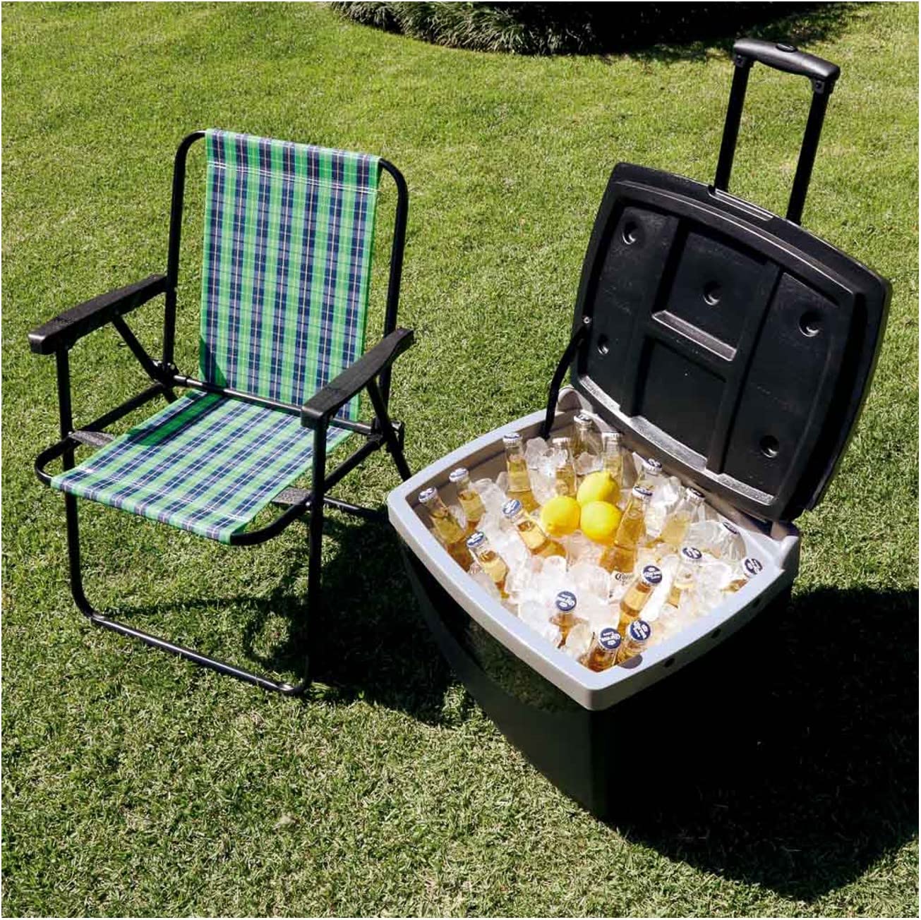 Caixa Térmica Cooler 42 Litros Com Rodas Alça Porta Bebidas