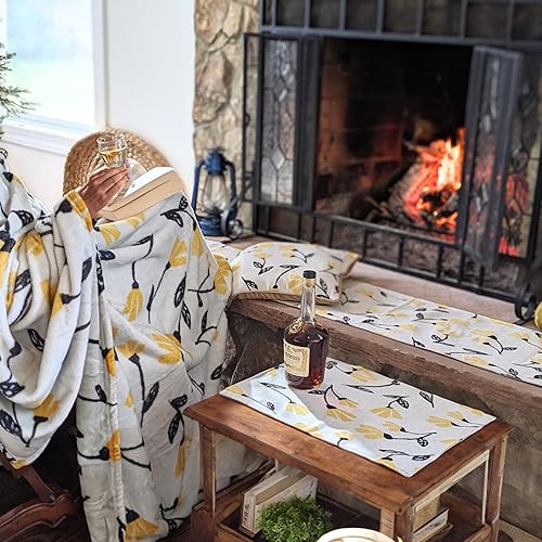 Miniatura 3 de DaDa Festive camino de mesa, colorido tapiz con bordado de imitación, camino de mesa de lino de algodón