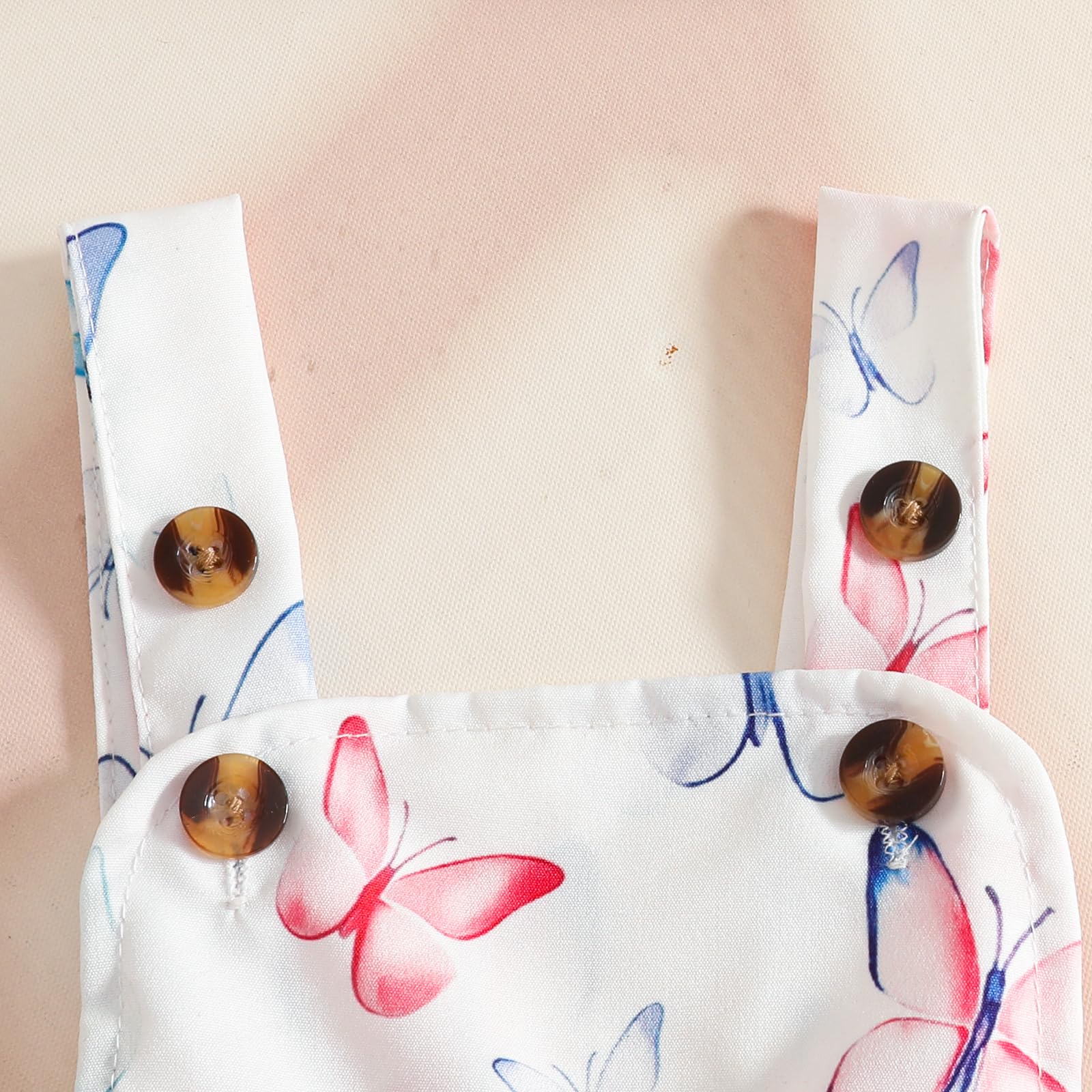 Ensembles Jupe Nouveau-né Fille Haut à Manches Courtes et Jupe à Bretelles à Nœud Papillon Vêtements D'été Bébé Fille