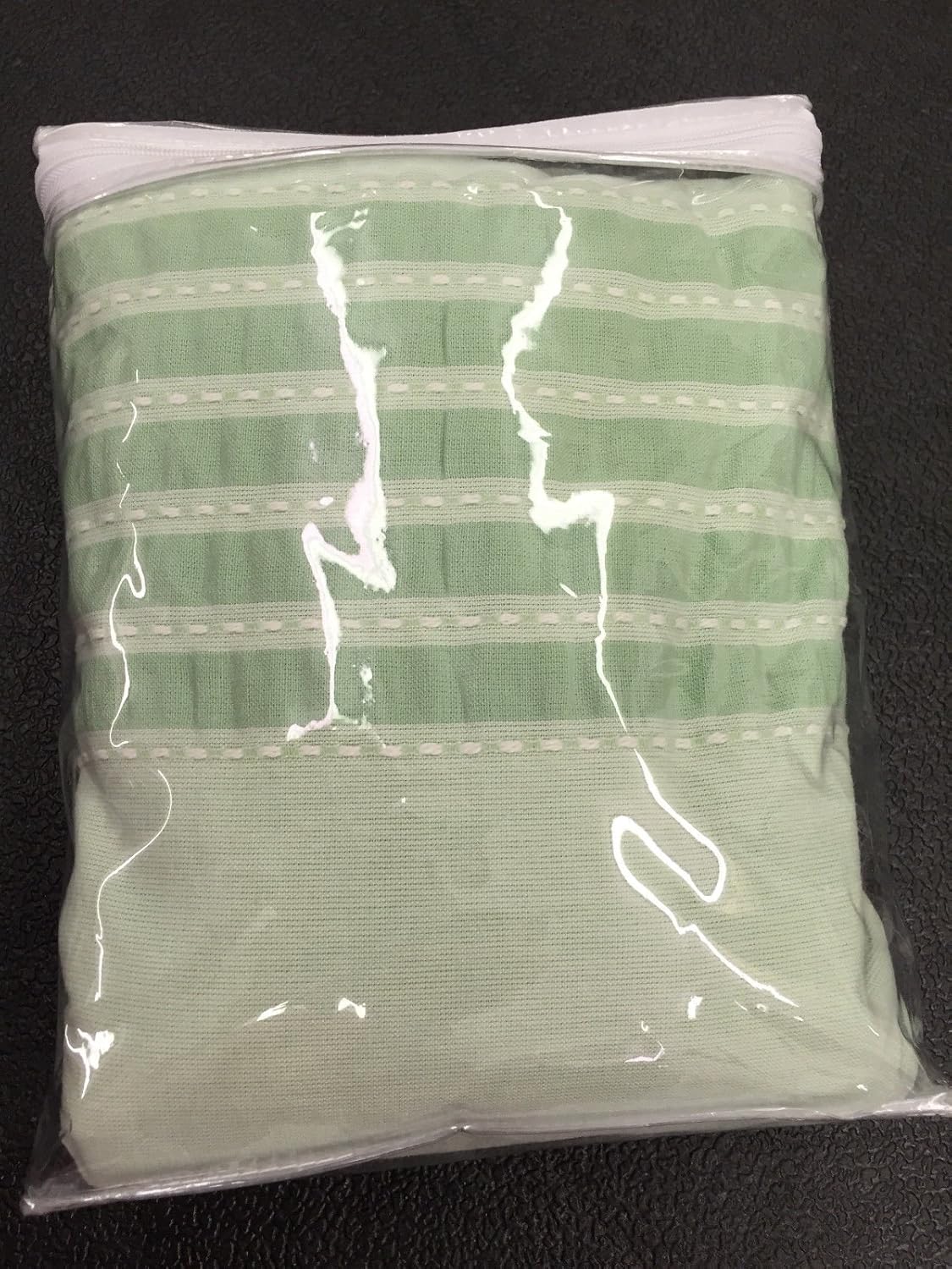 Threshold Green Seersucker Shower Curtain 100% Cotton 72x72"