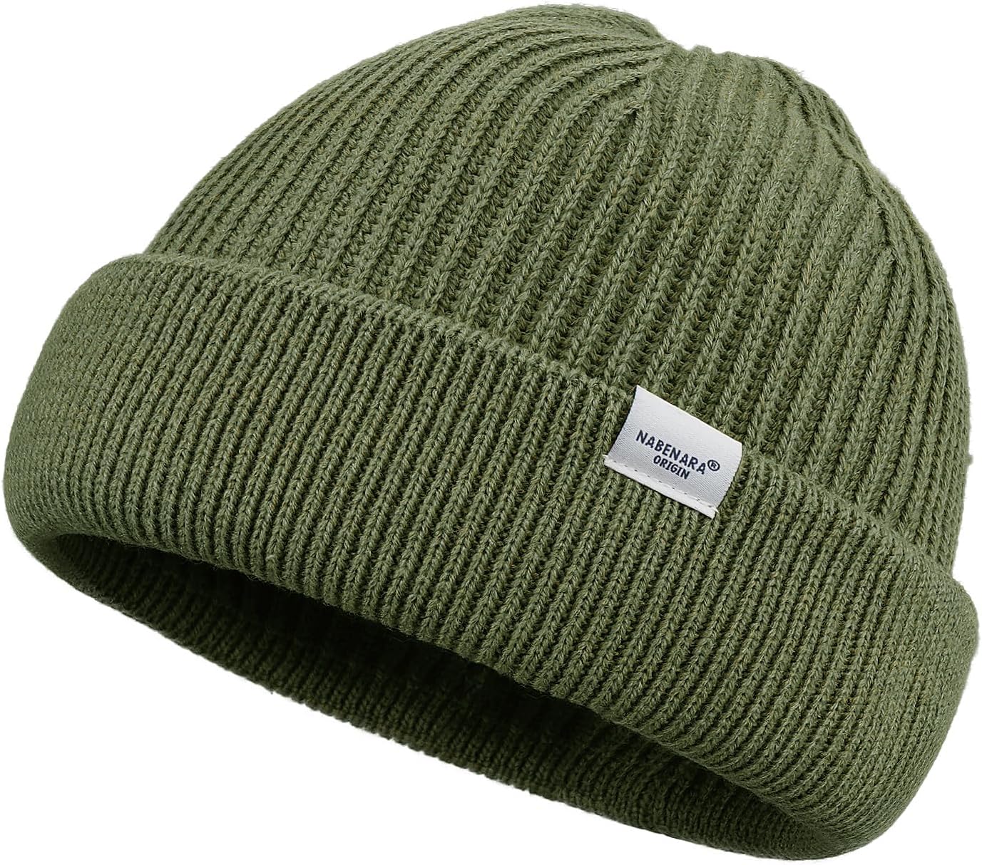 Clakllie Trawler Beanie Watch Hat Knit Cuffed Skullcap Roll-up Edge Stocking Hats Rolled Cuff Knitted Hat Ski Cap - Image 5