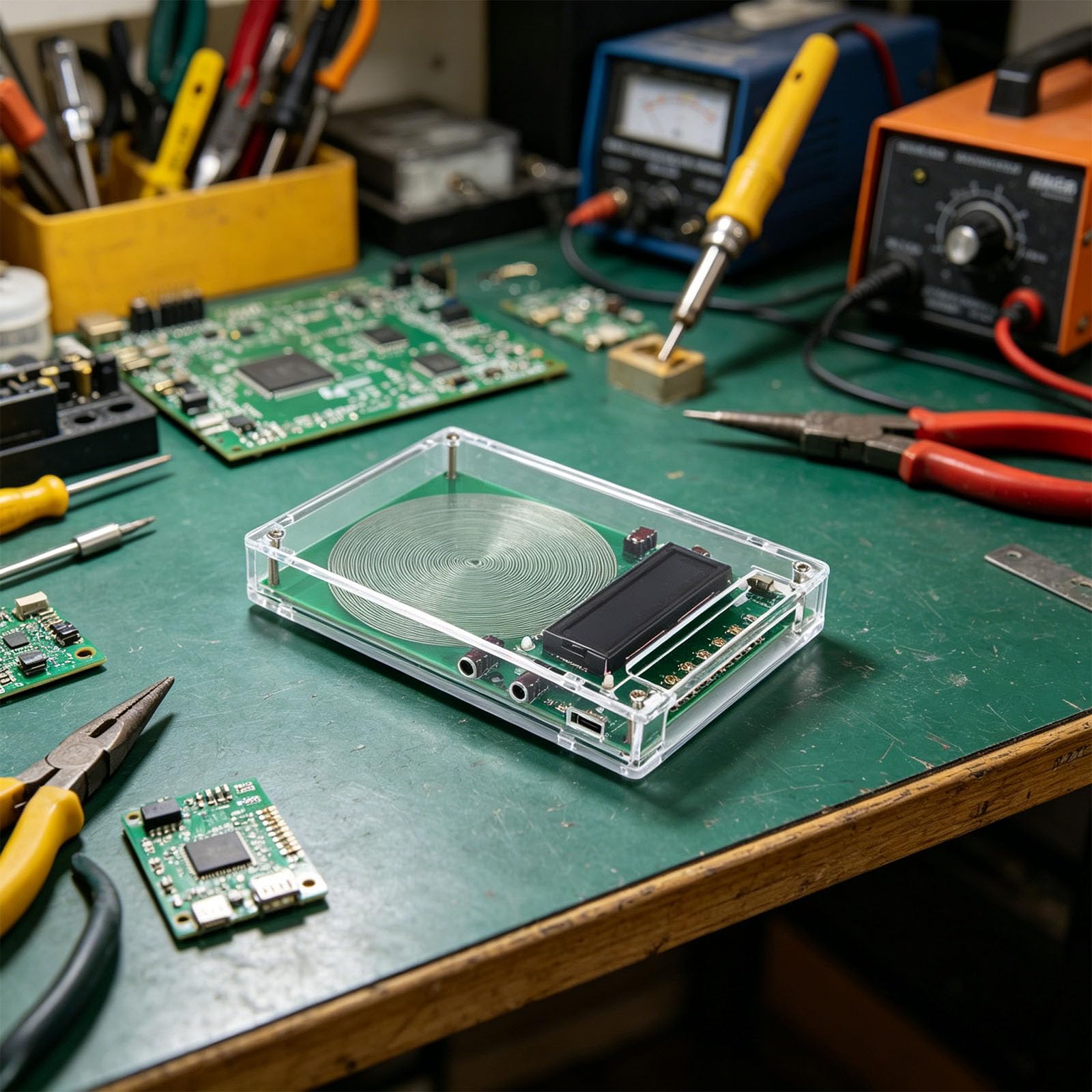 Dispositif générateur de fréquence LCD avec contrôle par clavier, unité de sortie alimentée par USB pour les démonstrations en classe et les études en laboratoire, générateur de fréquence réglable,