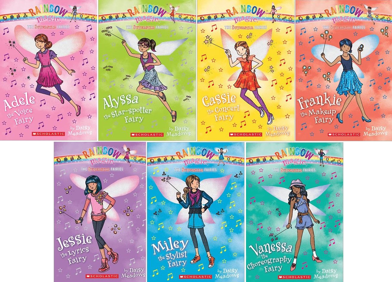 Superstar Fairies Complete 7 Book Set: Jessie the Lyrics Fairy, Adele the Voice Fairy, Vanessa the C