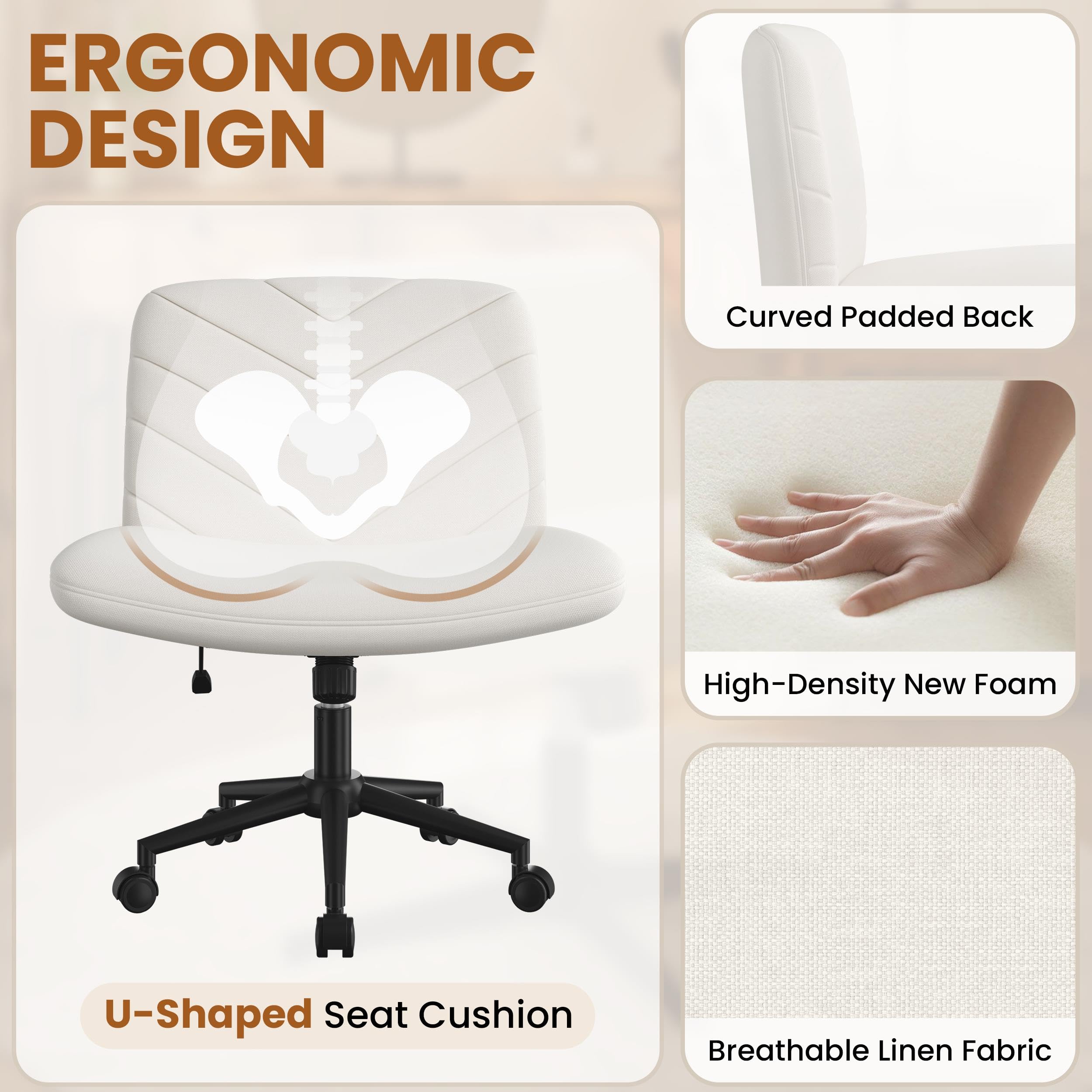 Amazon.com: Yaheetech Wide Criss Cross Legged Office Desk Chair Amazon.com: Yaheetech Wide Criss Cross Legged Office Desk Chair