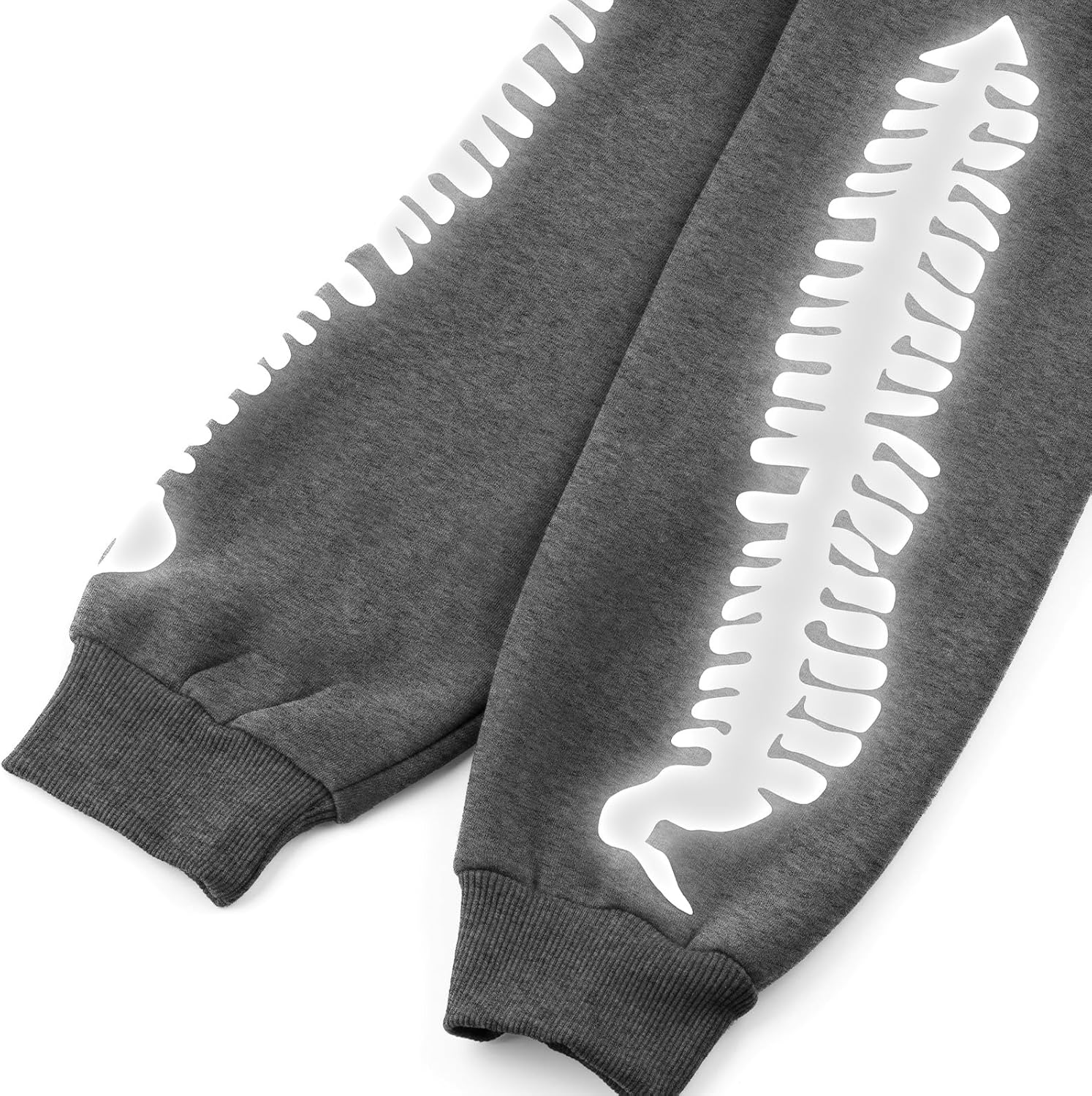 Kisswow Womens Gothic Skeleton Reflective Sweatshirt Long Sleeve Oversized Crewneck Sweatshirts Women - Image 4