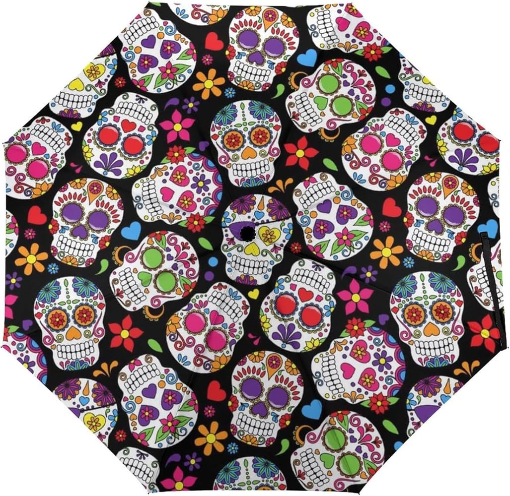 新品　エドハーディー　折り畳み傘　ドクロ柄　ハート Amazon.co.jp: 折りたたみ傘 ドクロ柄 髑髅柄 骸骨柄 頭蓋骨柄