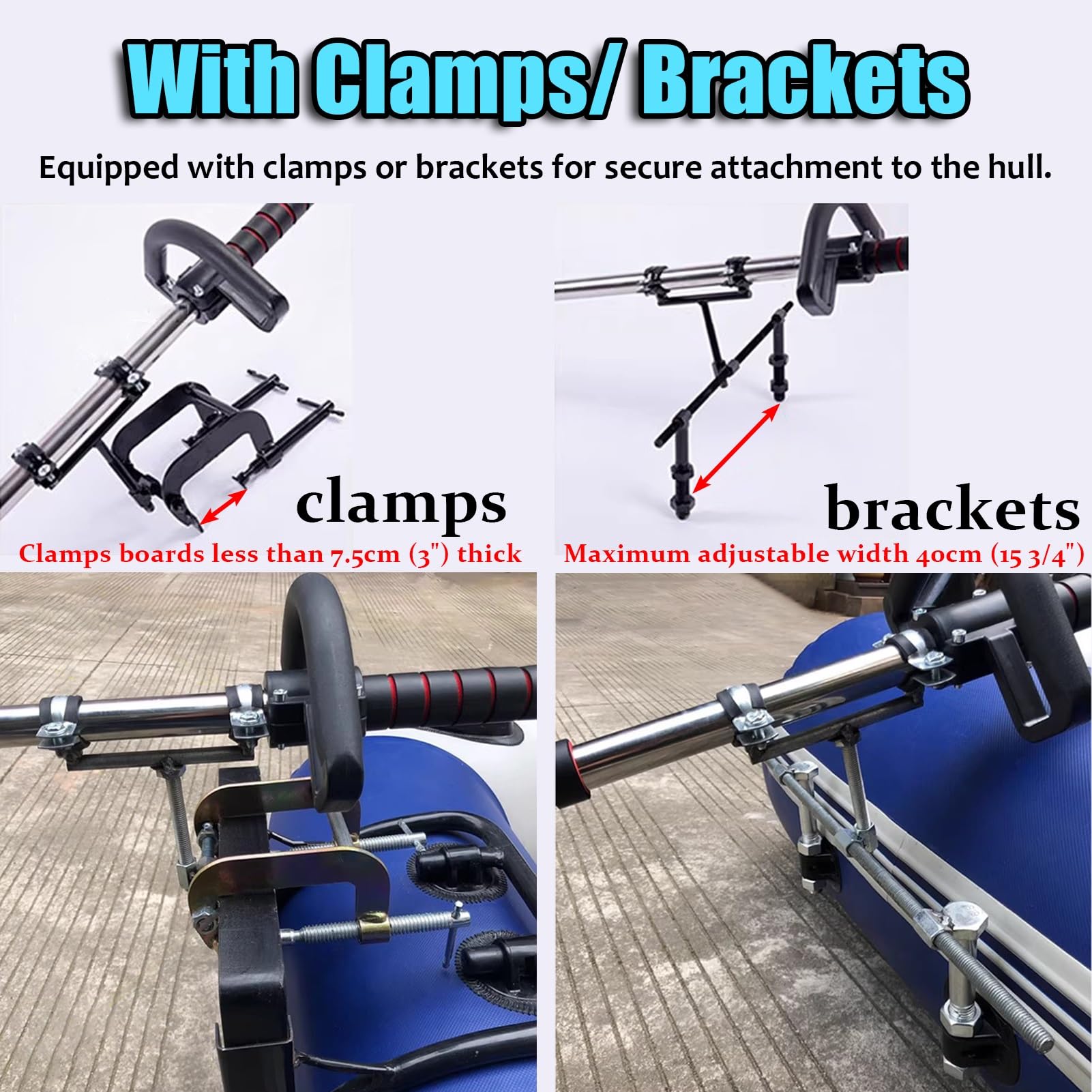 Drill Propeller Handheld Drill Powered Boat Propeller, Portable Emergency Kajak Paddle Trolling Motor Thruster, Cordless Boat Drive Spare Part for Power Drills with Bracket