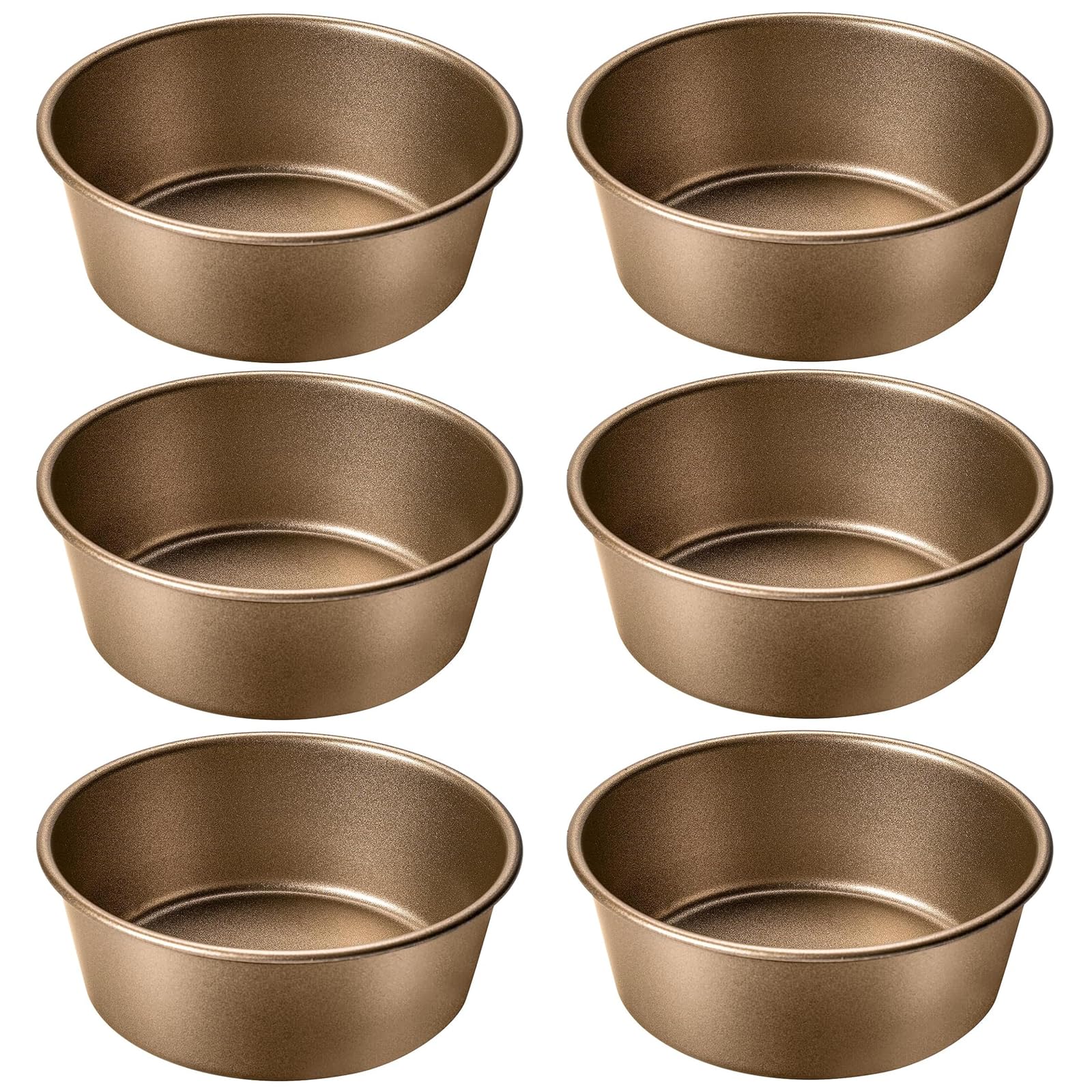 Yomvzake Air Fryer Jumbo Muffin Pan, Egg Cupcake Pan 4 Inch Air Fryer Hamburger Bun Mold, 6 Pack Non-Stick Egg Baking Pan Individual Pazookie Mini Cake Pans for Baking