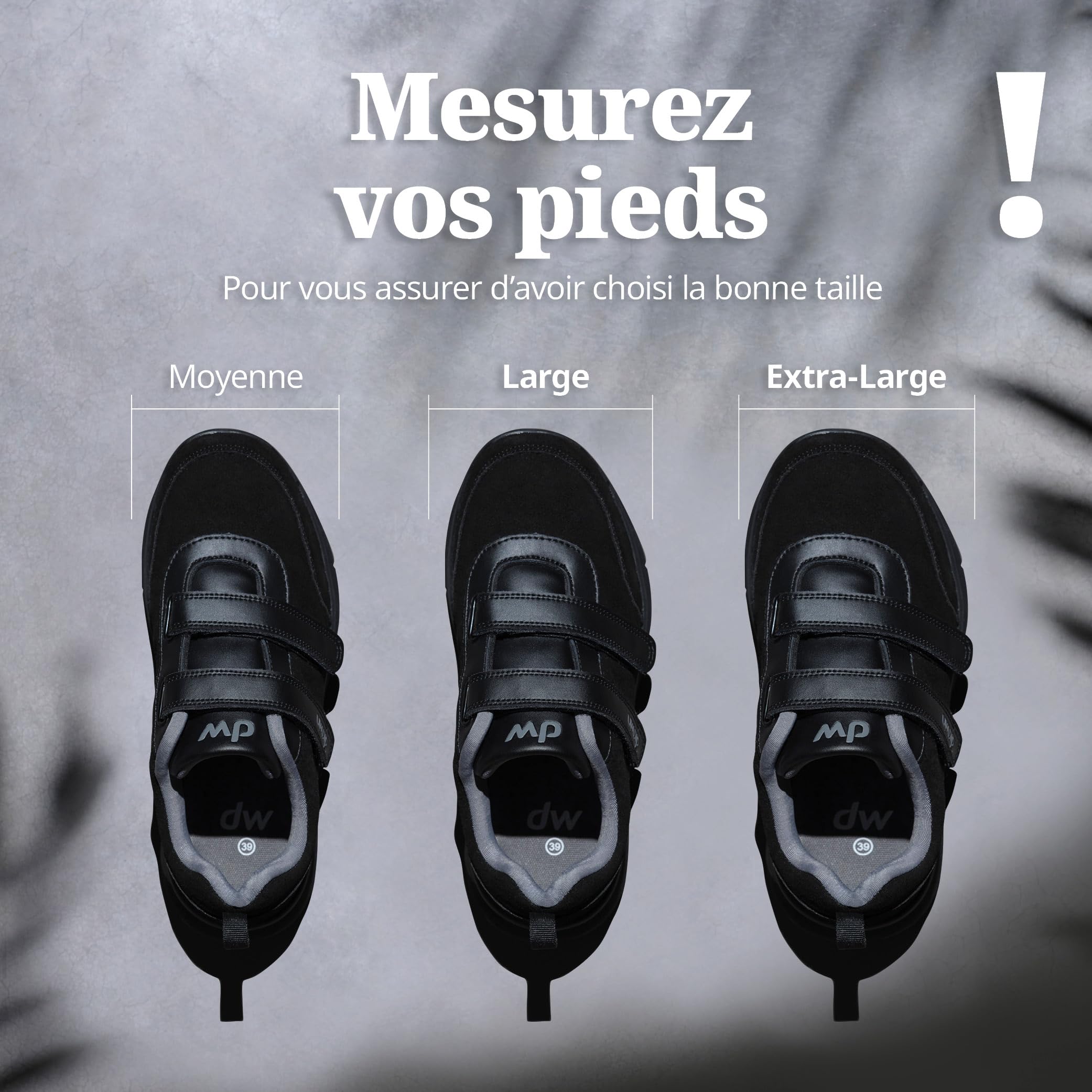 diawin Chaussures en Cuir Véritable Larges pour Hommes et Femmes – Avant-Pied Large, Profondeur Supplémentaire, Confort Pieds Gonflés, Idéal pour Diabétiques