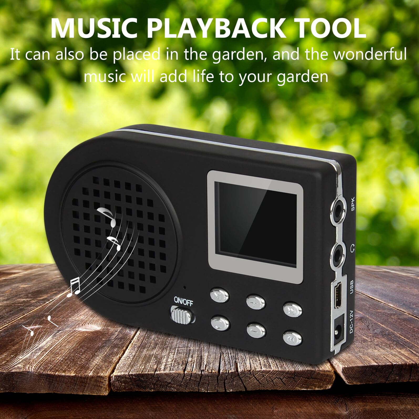 Lettore Mp3 Portatile Nero con Display Lcd e Cavo USB | Corpo in Plastica, Riproduzione Audio Esterna, Regalo per Famiglia e Amici