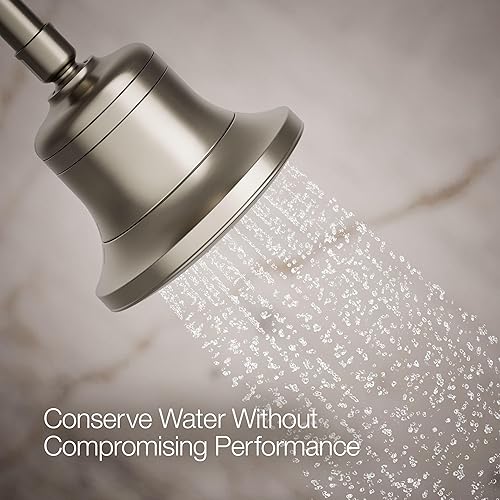 Miniatura 4 de KOHLER K-33631-G-BN Cinq Cabezal de ducha con filtro de una sola función, 1,75 gpm, níquel cepillado vibrante