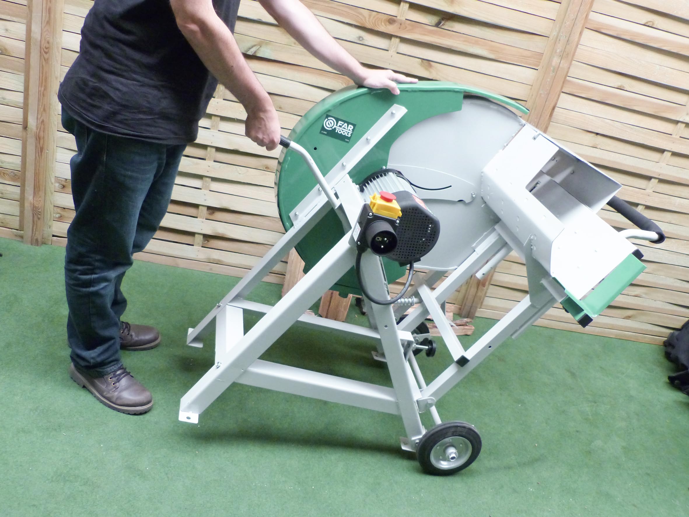 Fartools Scie à bûches 2600W Ø=505mm (40 dents), alésage 30mm, monophasée 230V, vitesse 2800tr/min, capacité de coupe de buche Ø=190m maxi