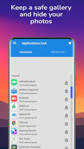 Applications lock