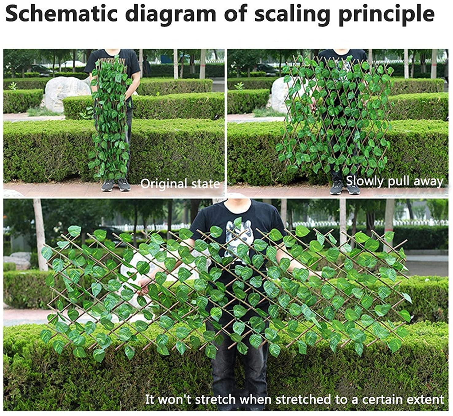 Malla De Ocultacion Jardin Ocultacion Jardin Vallas decorativas Pantalla de privacidad de jardín Panel de cercado Valla artificial de expansión falsa Paneles de seto de hoja de simulación Seto de m