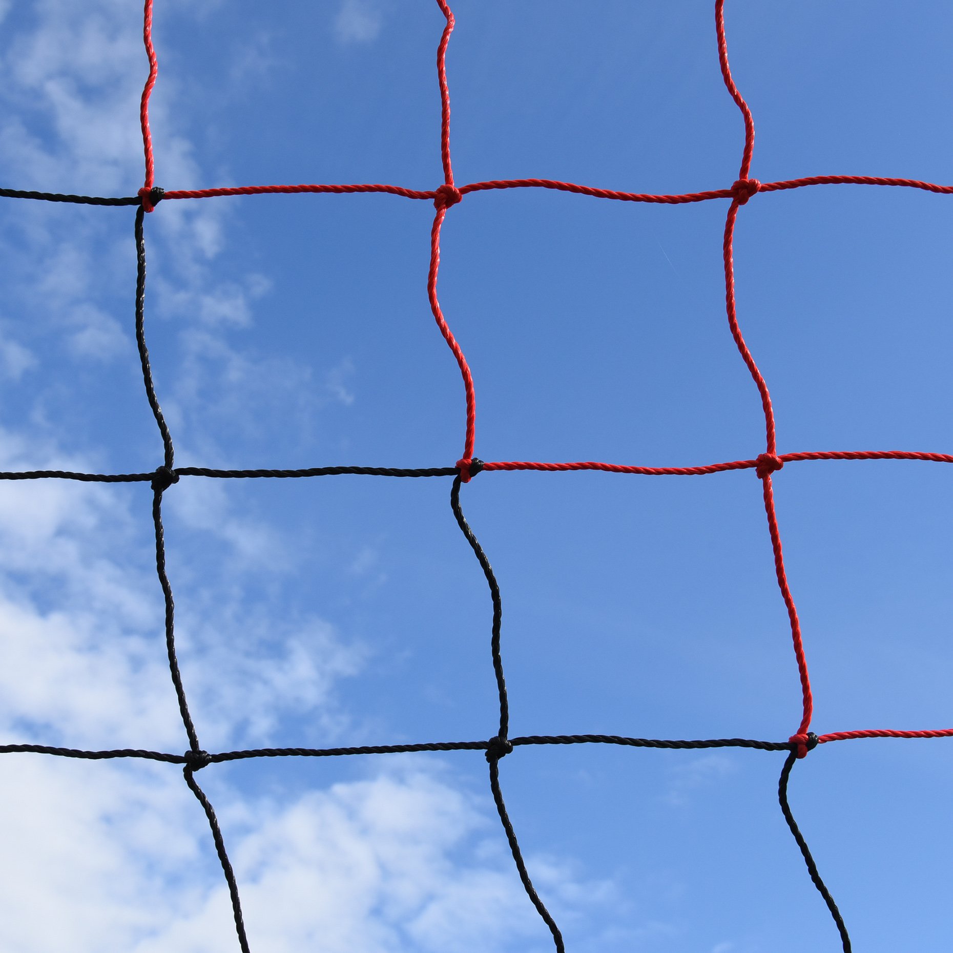 Filet de But Rayé/Deux Couleurs pour Buts de Football de 7,3m x 2,4m (Variété de Couleurs) | Filet de Cage de Football | Filet de But de Foot Ultra Résistant