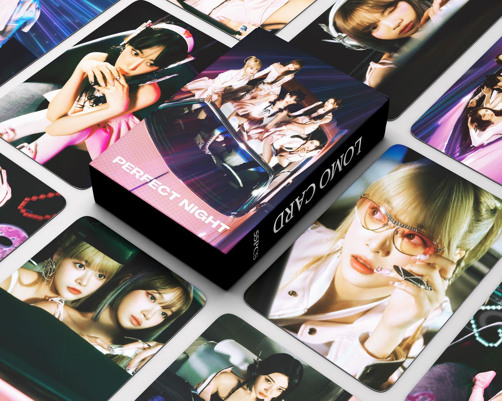 Amazon.com: Funwaretech LE SSERAFIM Perfect Night Photocards 55Pcs