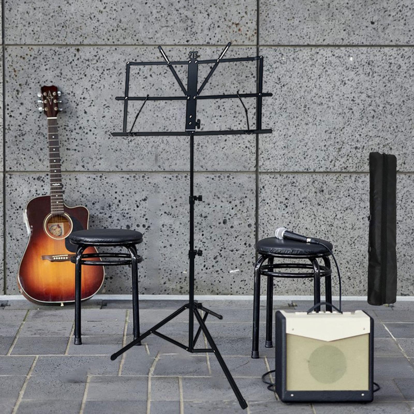 MagiDeal Stand di, supporto per clip di foglio, moderno e leggero Libro musicale ad altezza regolabile in altezza per musicisti Ukulele Player