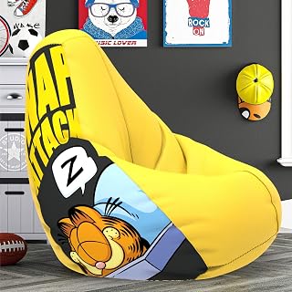 Pi Bean Bags - Bean Bag with Beans Filled - XXXXL - Official: Garfield - for Adults - Max User Height : 5.5 Ft.-Weight : 8... Price In India