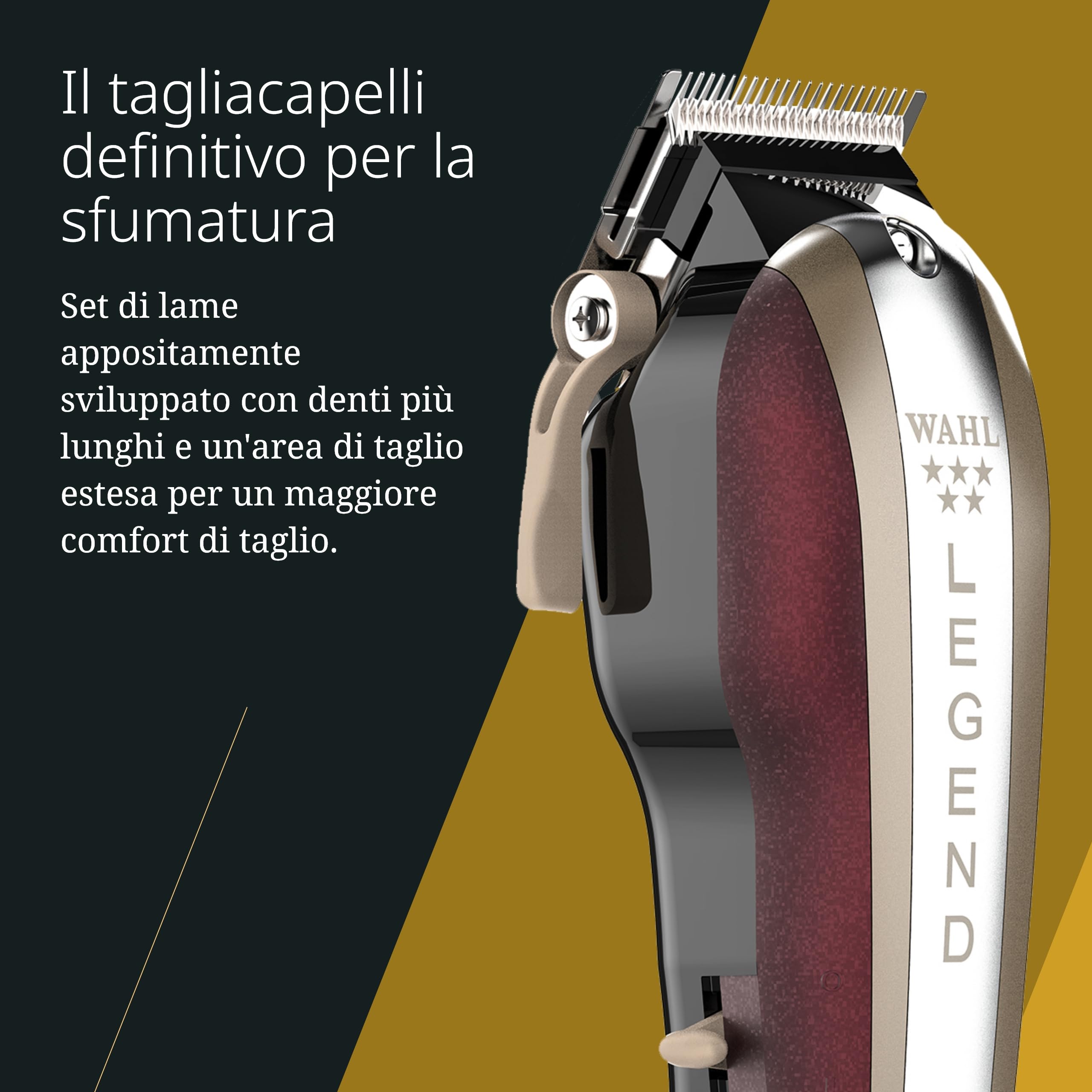 Wahl Legend - tagliacapelli uomo professionale per fading lungo e preciso