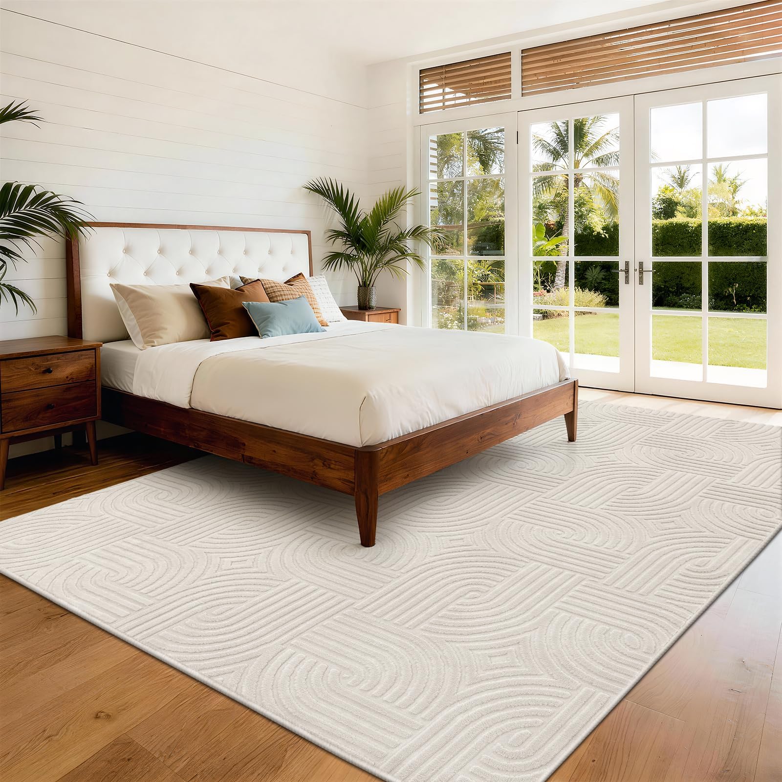 Enyhom Alfombra Salon Moderno 200 x 300 cm, Suave Alfombra Habitacion Geométrica Alfombra Dormitorio Lavable en Lavadora, Antideslizante Tapete Sala Grande Tapete Quarto para Salon, Habitacion