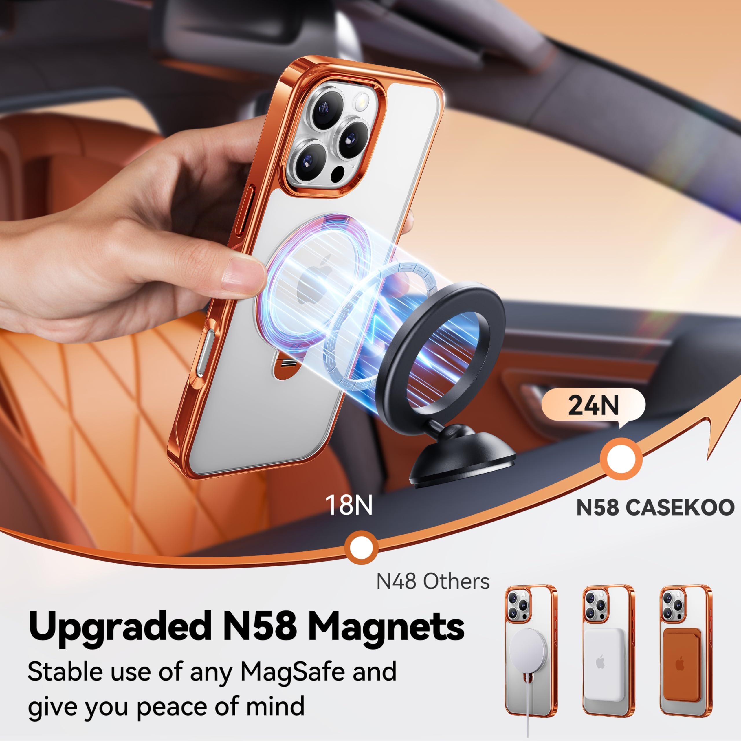 Amazon.com: CASEKOO 360 Spin Magnetic Stand for iPhone 16 Pro Max