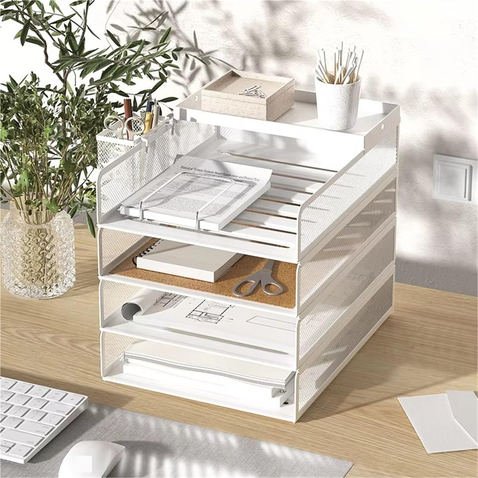 Briefablage Metall-Desktop-Datei-Organizer
