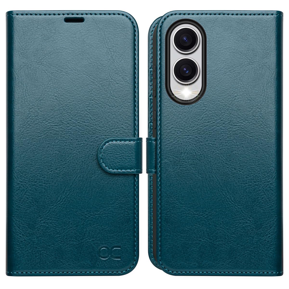 OCASE Compatible with Galaxy S25 Edge Wallet Case, PU Leather Flip Folio Case with Card Holders RFID Blocking Kickstand [Shockproof TPU Inner Shell]