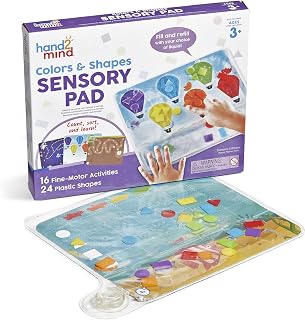 hand2mind Colors & Shapes Sensory Pad: Fine Motor Skills Toys for 3+ Year Olds, Sensory Play Mat, Occupational Therapy & Calming Corner Essential