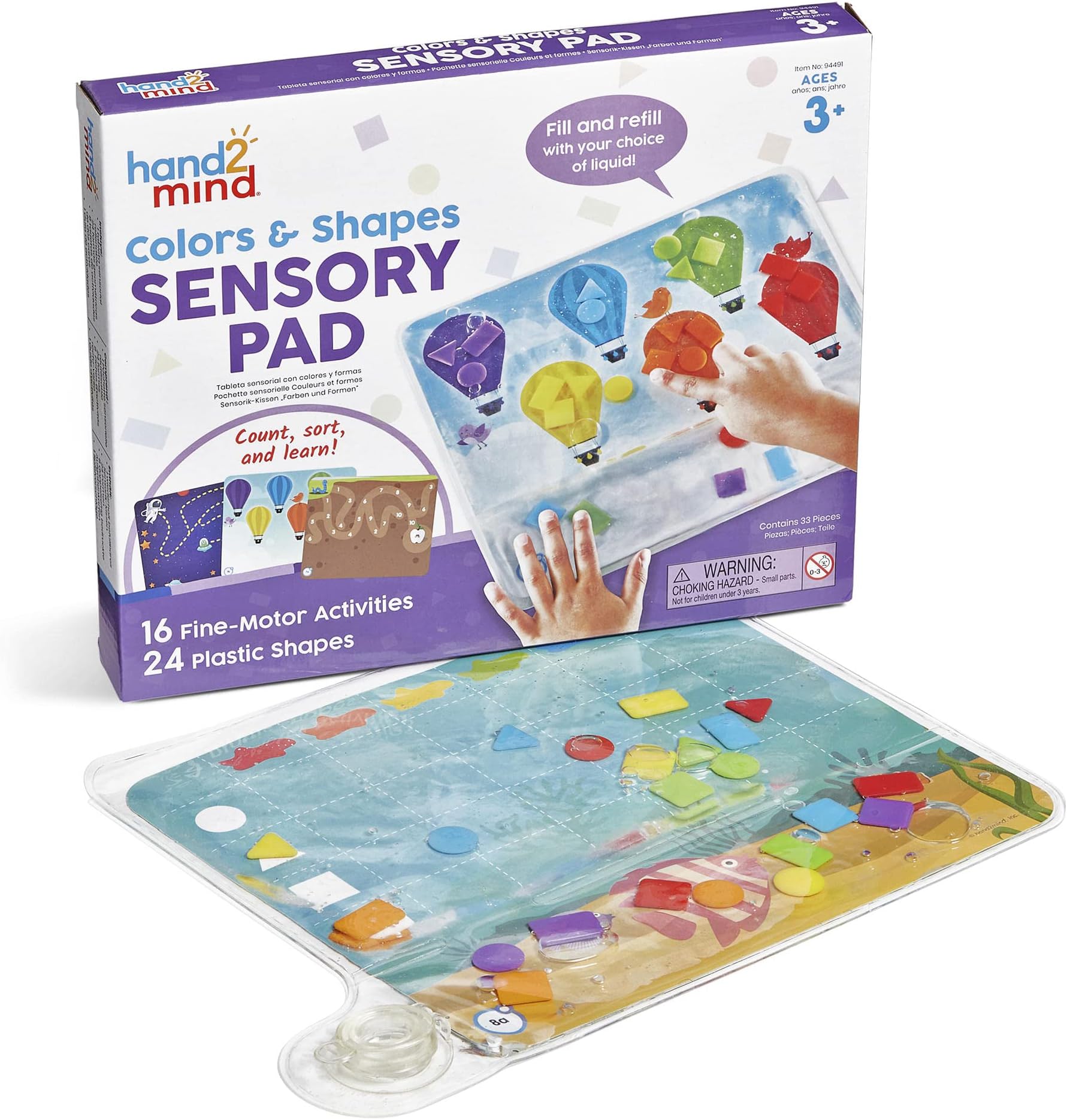 Learning Resources 94491 Sensory Pad, Color & Shape, Fingertip Development, Color Play, Shape Toy