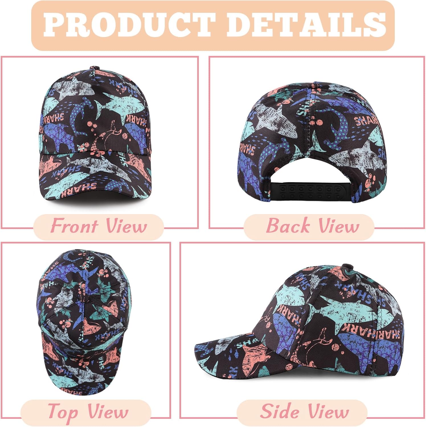 OMUKY Kids Baseball Cap Toddler Sun Hat Adjustable Summer Beach Girls Boys Caps for 2-6Years - Image 5