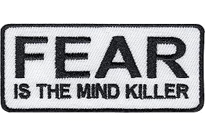 Official Jimi Hendrix Patch, 3" Embroidered Iron-On: 'Fear is The Mind Killer'