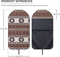 Vista 6 de Fundas de asiento de toalla para camiones, estilo azteca, fundas de asiento para automóviles para mujeres, impermeables, para asiento delantero