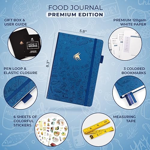 Miniatura 2 de Clever Fox Food Journal Premium - Registro diario de seguimiento de comidas con rastreador de calorías - Diario de nutrición, dieta y pérdida de