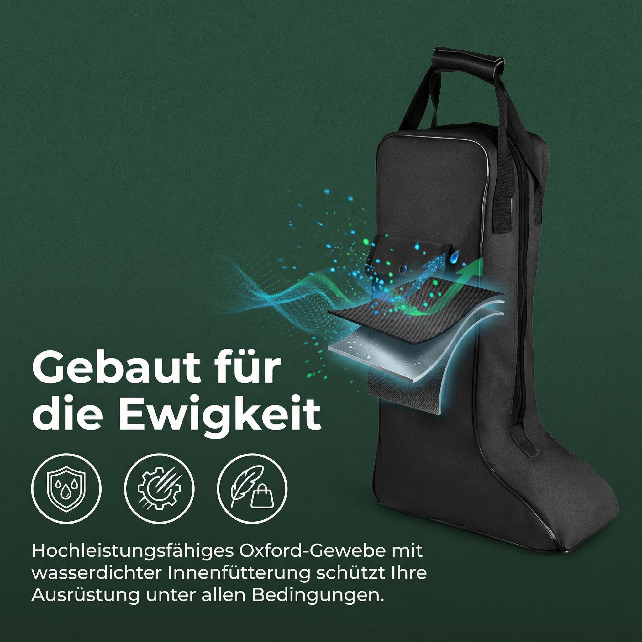 Hohe Stiefeltasche Aus Oxford Gewebe, Stiefeltasche Reitstiefel, Reitstiefeltasche, Multifunktionale Seitentasche, Abnehmbarem Aufbewahrungstasche Für Reitstiefe