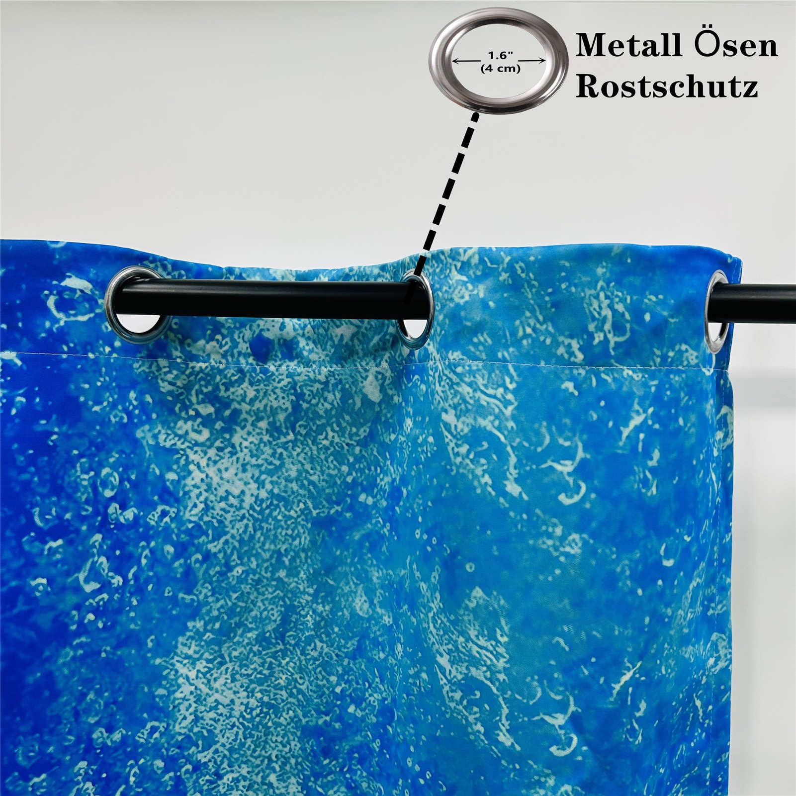 Cortinas de fútbol 3D con estampado azul, cortinas con ojales, cortina térmica con protección contra el frío, cortina oscura para habitación infantil o dormitorio, oscurecimiento de ventanas