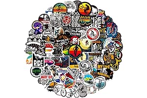 100PCS Mountain Bike Stickers,Cute Mountain Cycling Vinyl Waterproof Decals for Boys Water...