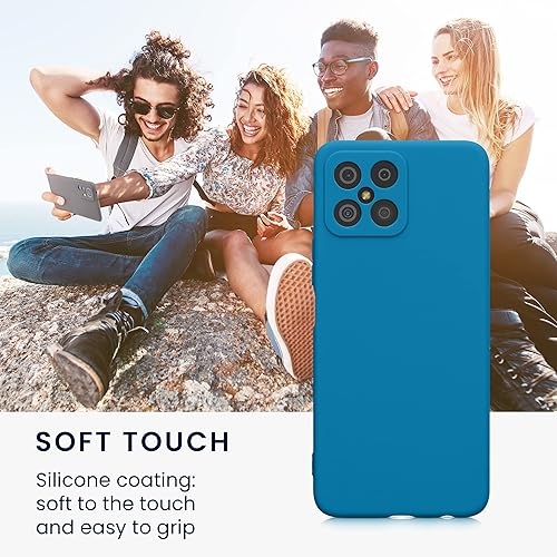 Miniatura 4 de kwmobile Funda compatible con Honor X8 - Funda protectora delgada de TPU para teléfono - Acabado mate suave - Azul Caribe