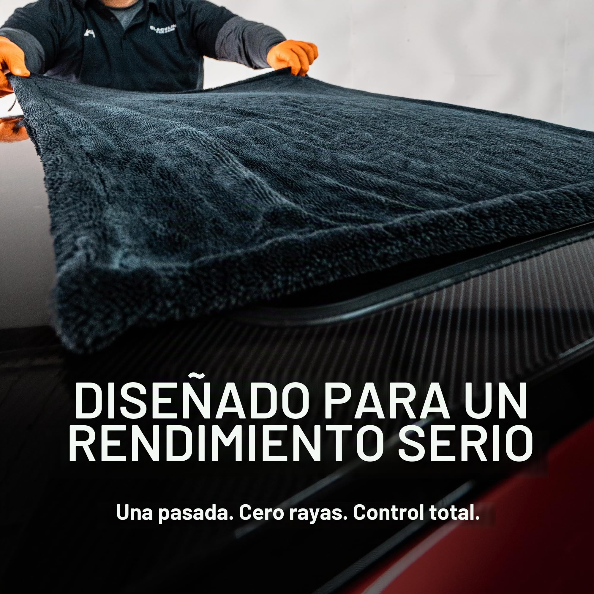 Blackline Car Care XL - Toalla de Microfibra Ultra Absorbente para Secado de Coche, 3 x 2 pies, clasificación #1