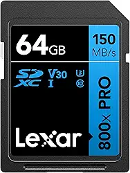 Lexar High-Performance 800x PRO SDHC/SDXC UHS-I Cards BLUE Series 64GB