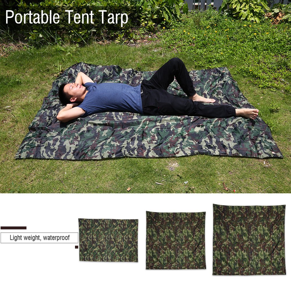 Waterproof Cam Shelter Tent Tarp,Camouflage Outdoor Portable Lightweight Rainproof Mat Raintent Tarp Shelter Beach Picnic Blanket Mat (300 * 290Cm) Tarp Tarp