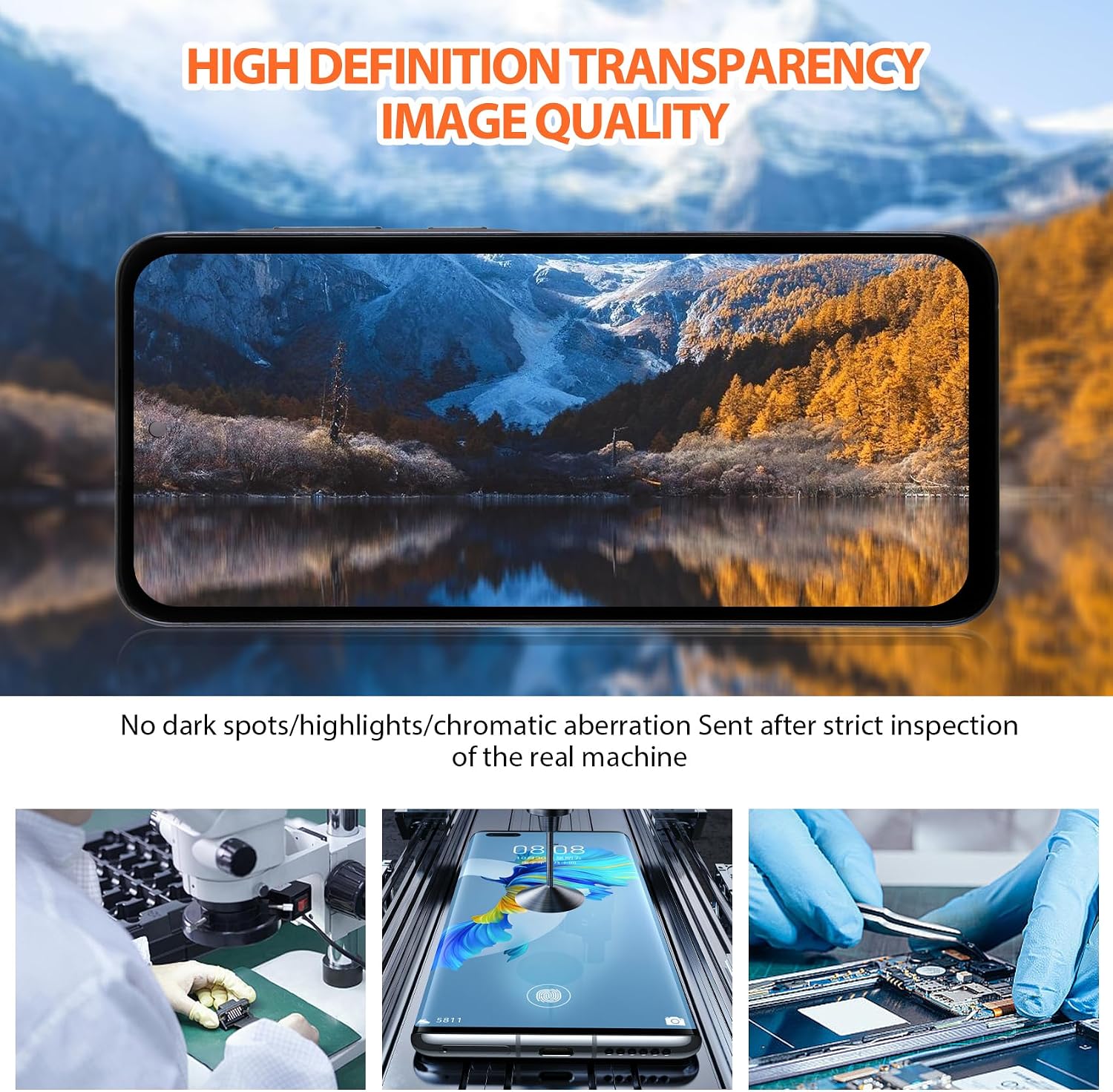 Incell Screen for Samsung Galaxy A55 5G Screen Replacement A55 LCD Screen SM-A556V,SM-A556B Touch Display Digitizer Assembly Repair Parts with Frame(No Fingerprint Function) (Black)