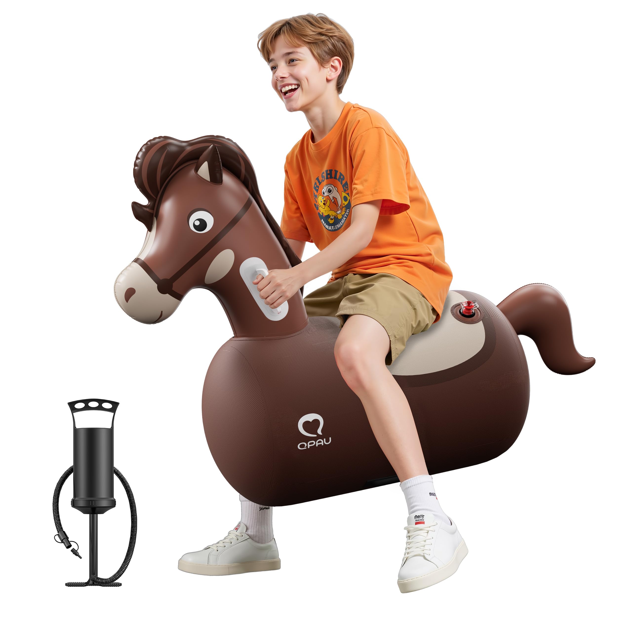 Photo 1 of QPAU Inflatable Horse Bouncy Hopper Toy, 1 Pack