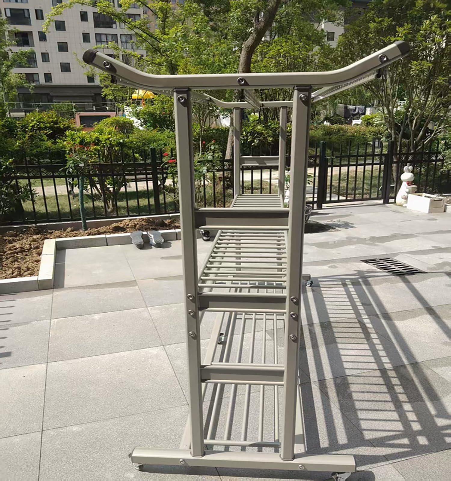 Tendedero de ropa con ruedas, estante móvil de gran capacidad para secar la ropa
