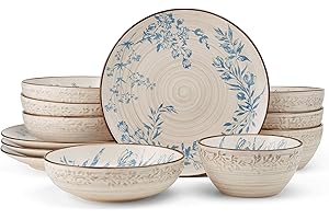 Pfaltzgraff Bella 12 Piece Dinnerware Set for 12, Service For 4, Multicolor