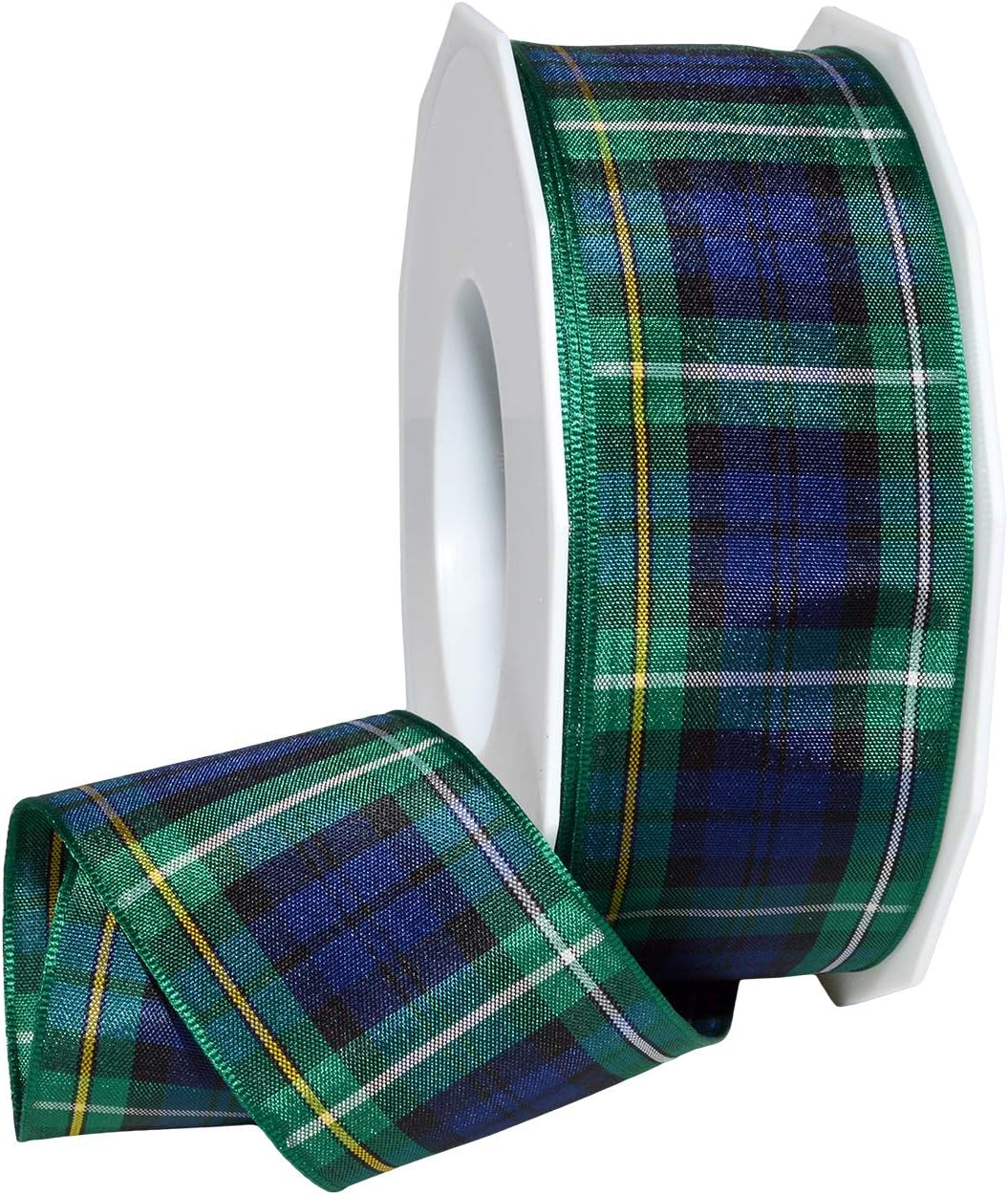 Edinburgh Ribbon, Scottish Heritage Family Colors, Christmas and Wedding Decorations, Plaid, 1.5 Inch by 27 Yards, Campbell