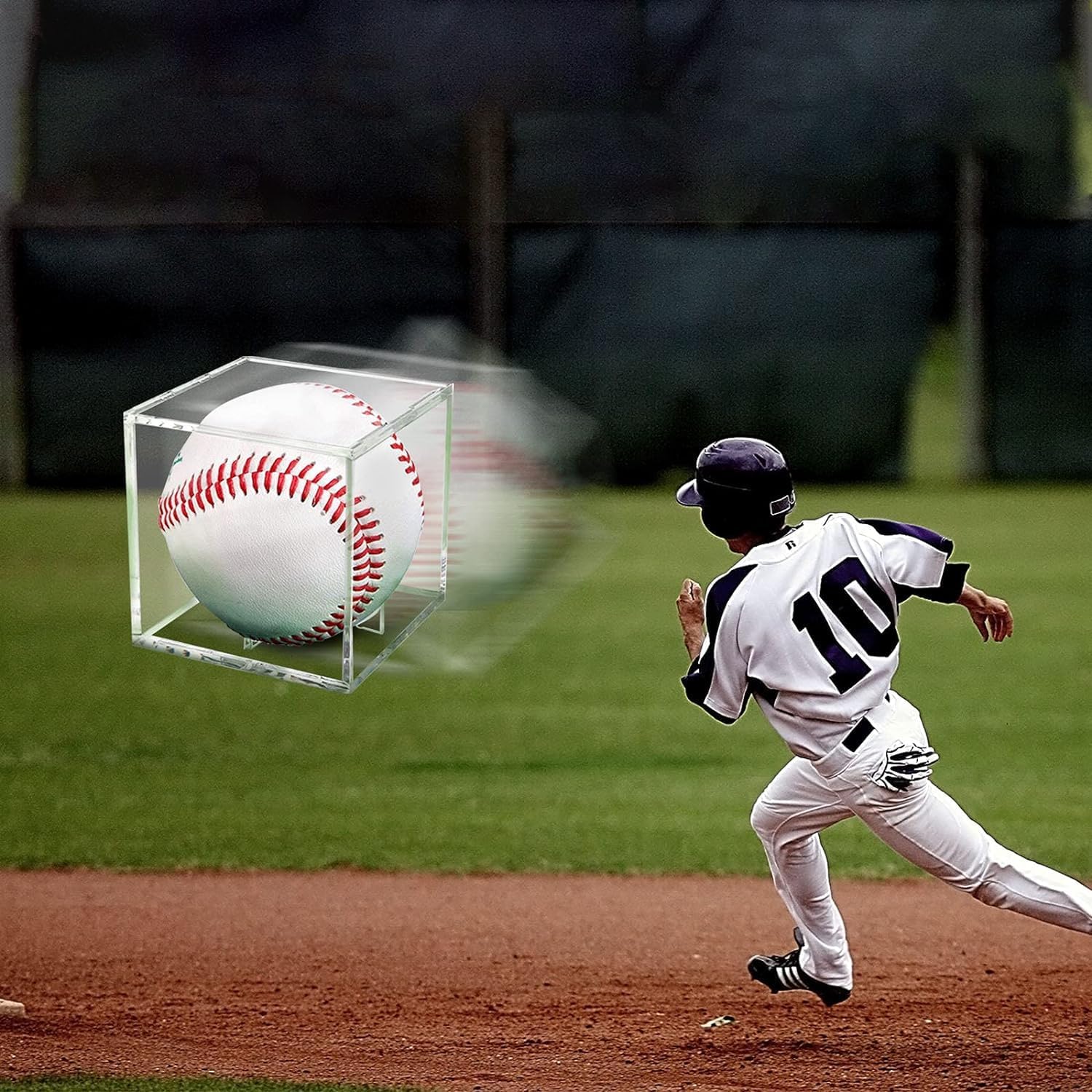 12 Pack Baseball Display Case UV Protected Acrylic Clear Baseball Holder Square Cube Ball Protector Memorabilia Autograph Display Box for Official Size Baseball